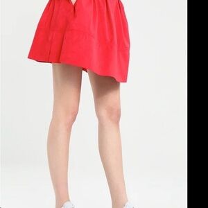 Vibrant Red Mini Skirt